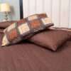 Luxury Brown Microfiber Bed Spread 7 Pieces - Image 3