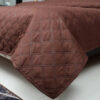 Luxury Brown Microfiber Bed Spread 7 Pieces - Image 2