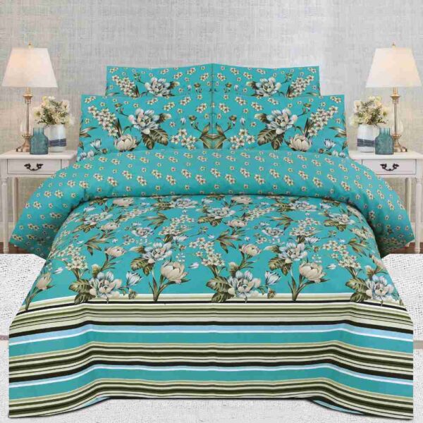 Soft Floral Poly Cotton - FD Bedsheet Set