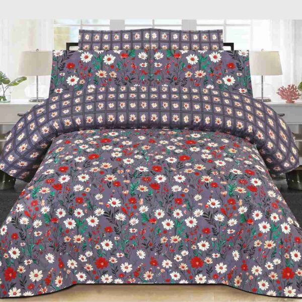 Ruby Meadow Poly Cotton - FD Bedsheet Set