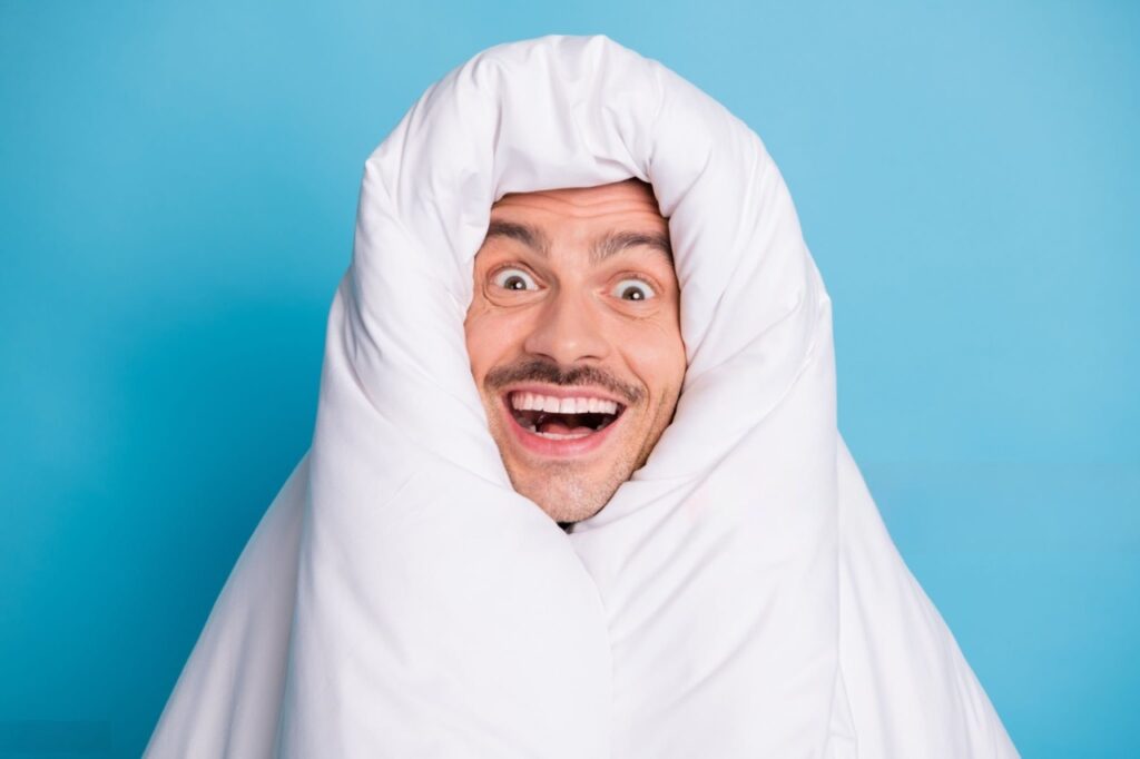 Adult swaddling with weighted blankets - the viral sleep hack that works