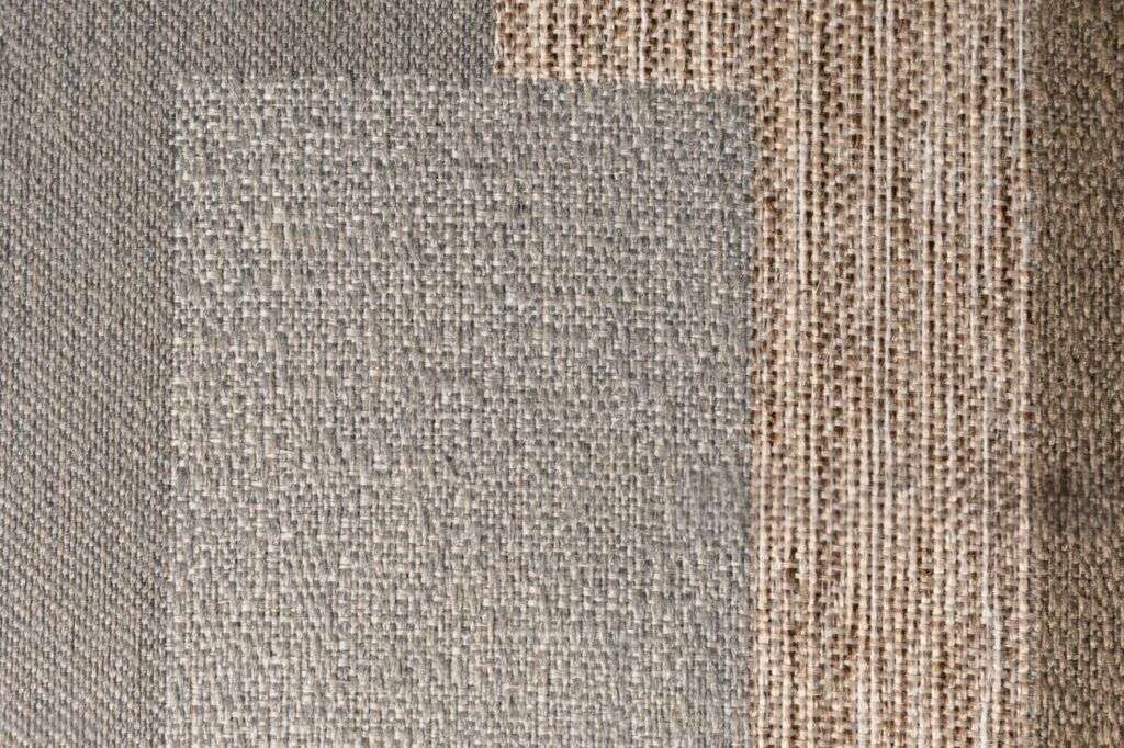 Close-up of linen texture with visible breathable weave vs. sateen