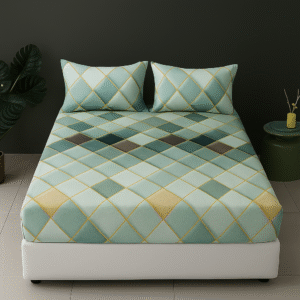 Premium Microfiber Printed Fitted Sheet