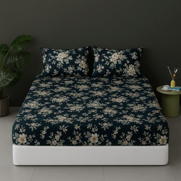 Premium Microfiber Printed Fitted Sheet