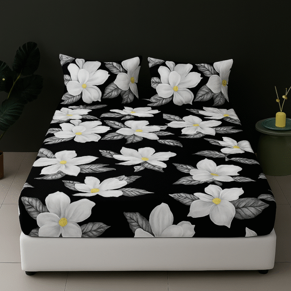 Premium Microfiber Printed Fitted Sheet