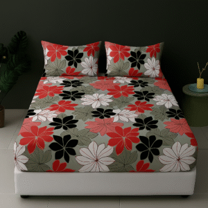 Premium Microfiber Printed Fitted Sheet