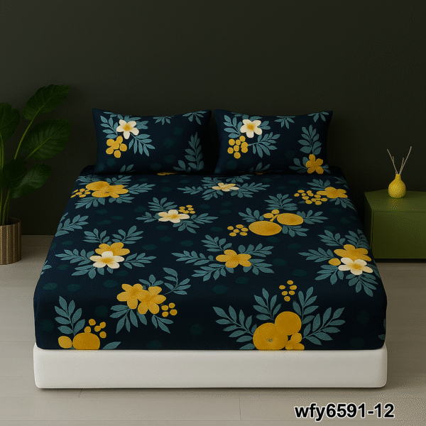 Premium Microfiber Printed Fitted Sheet