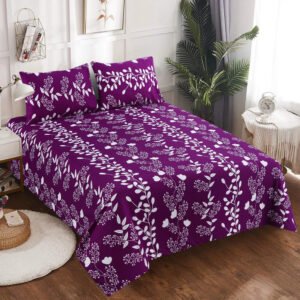 Opera Mauve - King Size Micro Cotton Bed Sheet Set