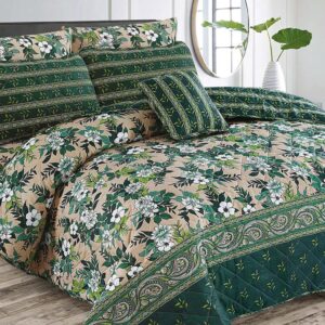 Dark Jungle Green Poly Cotton - FD Bedsheet Set