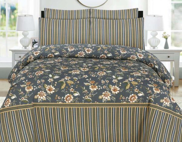 Charcoal Grey Poly Cotton - FD Bedsheet Set
