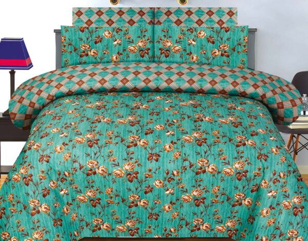 Aqua Marine Poly Cotton - FD Bedsheet Set