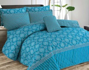 Neon Blue Poly Cotton - FD Bedsheet Set