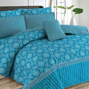 Neon Blue Poly Cotton - FD Bedsheet Set